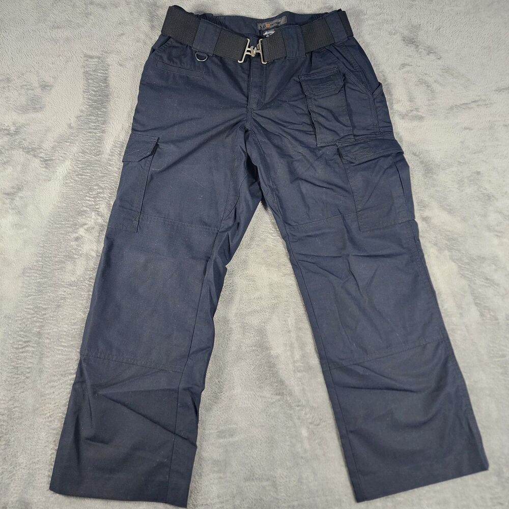 5.11 Tactical Womens 4 Regular Navy Pants EMS Police Fire Pockets Cargo Belt